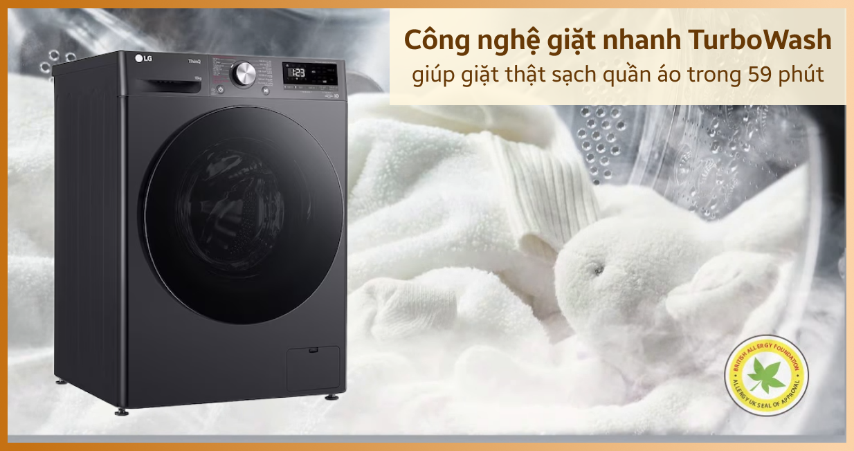 Máy giặt LG cửa ngang 10kg 2023 (FV1410S4M1) — ảnh 4