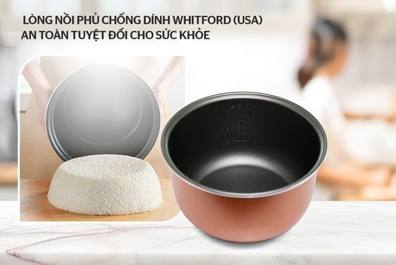 Lòng nồi chống dính Whitford an toàn sức khỏe