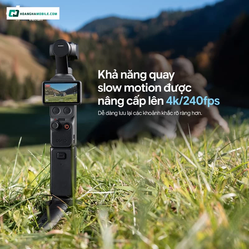 DJI Osmo Pocket 4 Creator Combo hỗ trợ khả năng quay video chuẩn 4K ở 60fps mang lại chất lượng hình ảnh sắc nét