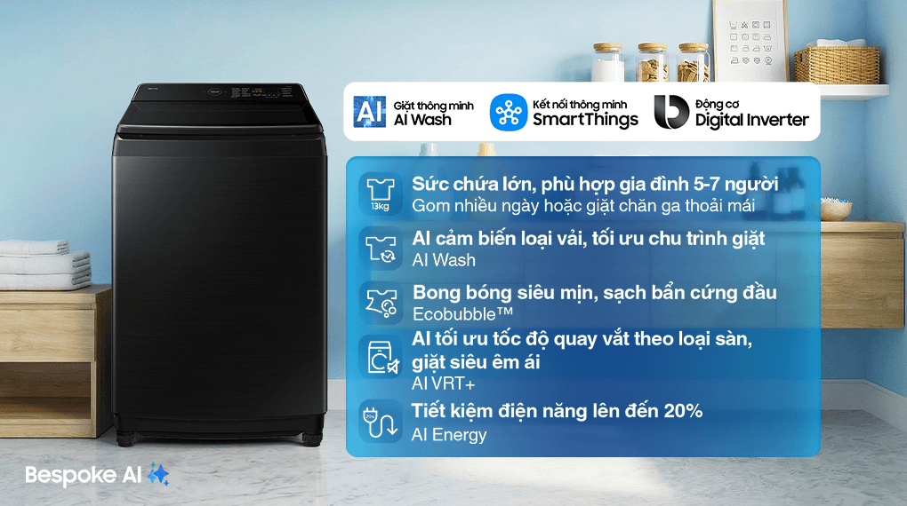 Inverter 13 Kg WA80F13S5BSV — ảnh 2