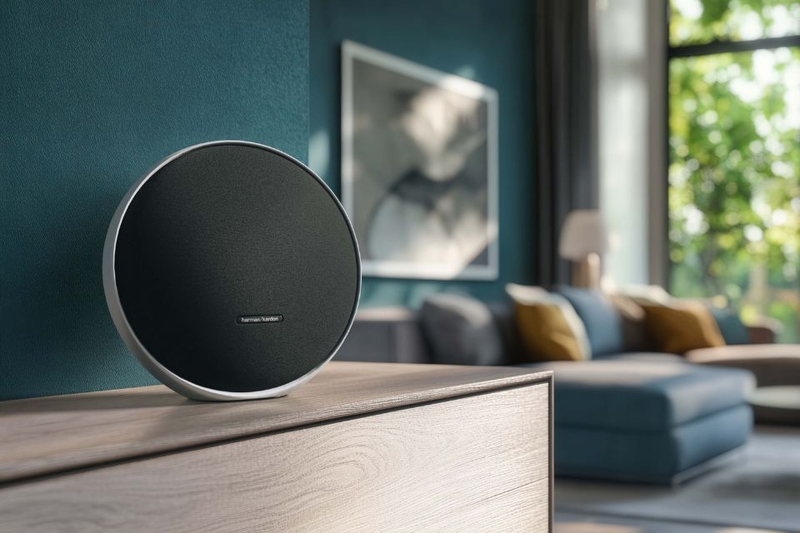 Harman Kardon Onyx Studio 9 thiết kế tinh tế với hình dáng tròn độc đáo và hiện đại