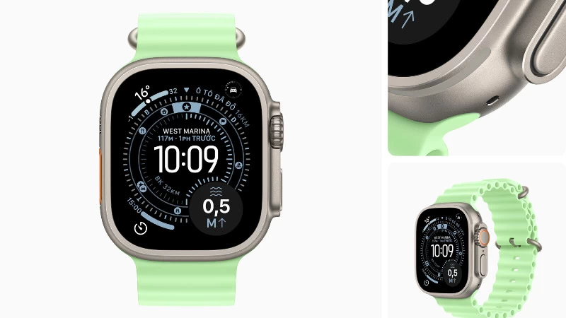 Apple Watch Ultra 3 sở hữu khung vỏ Titan siêu nhẹ, vừa đảm bảo tính thẩm mỹ sang trọng vừa duy trì độ bền bỉ vượt trội