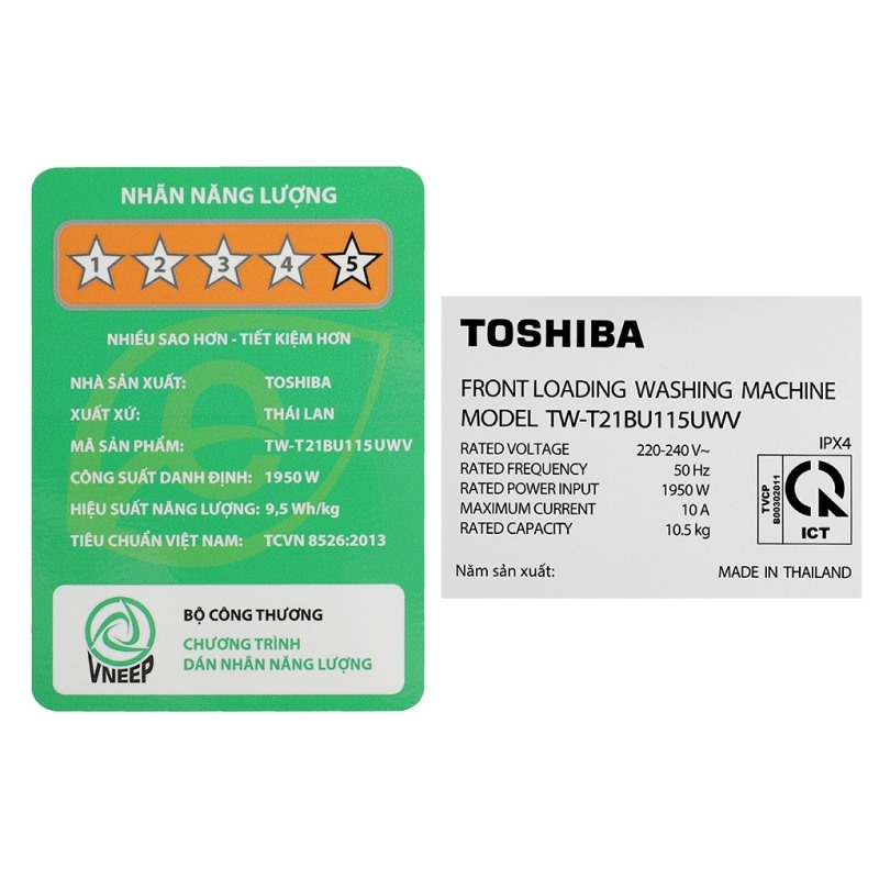 Máy giặt cửa trước Toshiba Inverter 10.5 kg TW-T21BU115UWV(MG) — ảnh 4