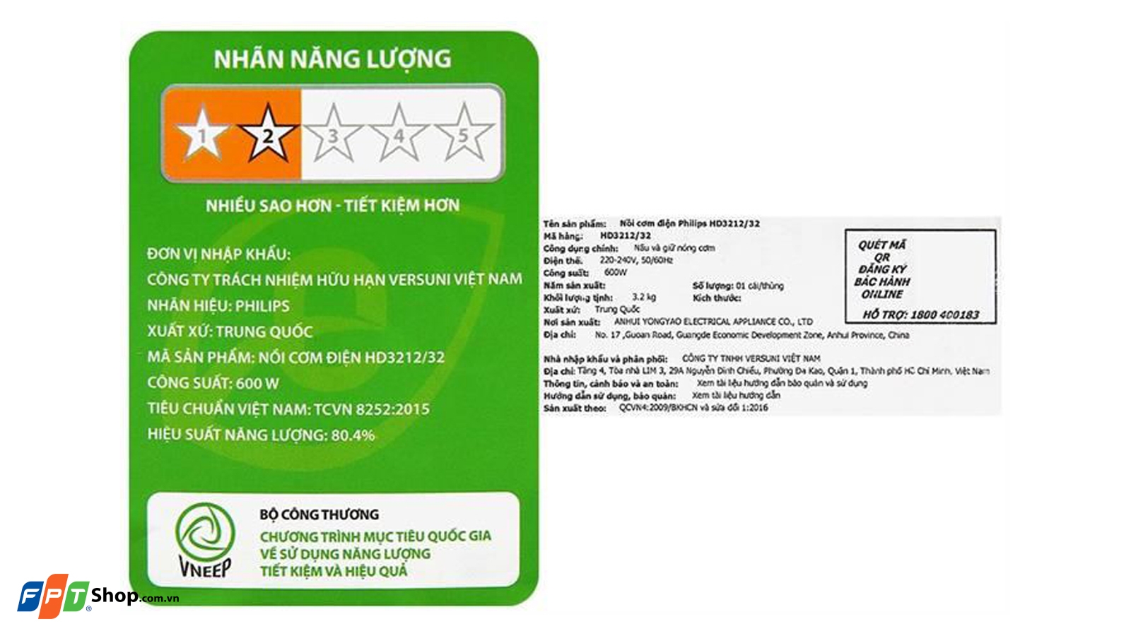 Nồi cơm điện Philips 1.8 lít HD3212/32 — ảnh 7