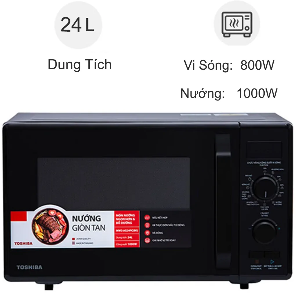 Lò vi sóng MW2-AG24PC(BK) 24 lít Thái Lan