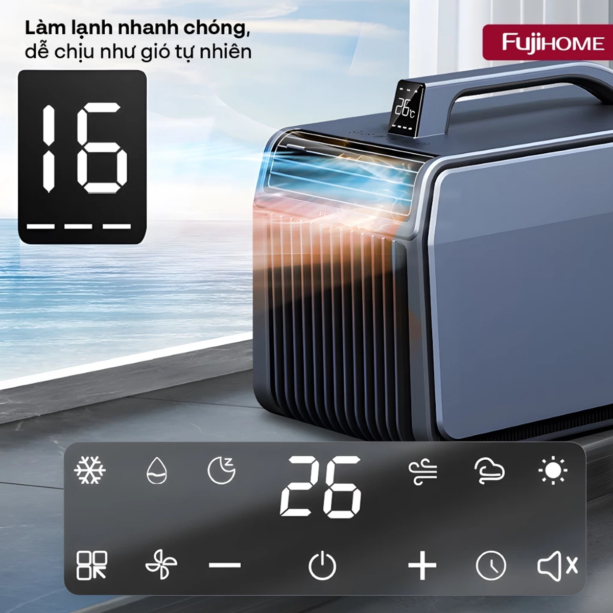 Máy điều hoà mini di động thông minh FujiHome PAC06-PRO — ảnh 2