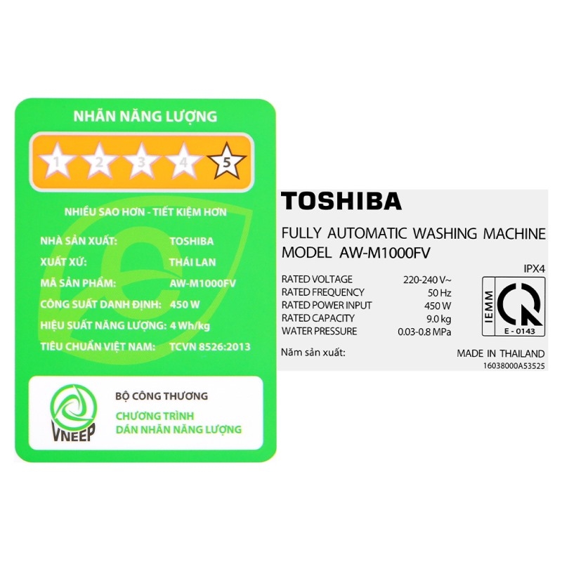 Máy giặt cửa trên Toshiba 9 kg AW-M1000FV(MK) — ảnh 5