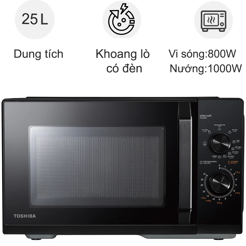 Lò Vi Sóng Có Nướng MW3-MG25PE(BK) 25 Lít