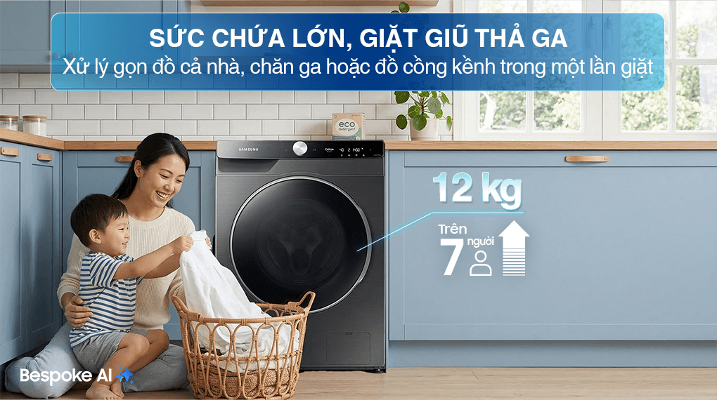 AI EcoBubble Inverter 12 Kg WW12CGP44DSBSV — ảnh 3