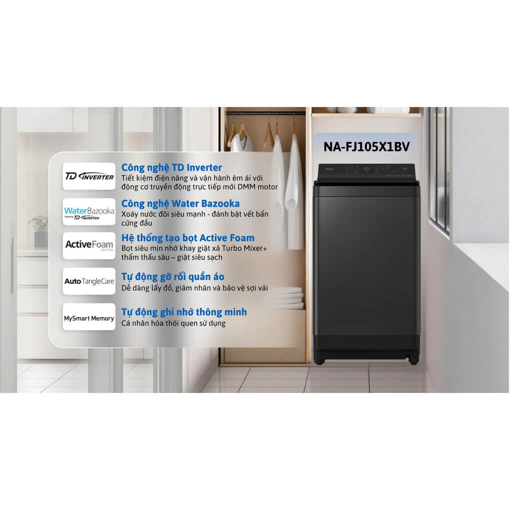 Inverter 10.5 Kg NA-FJ105X1BV — ảnh 2