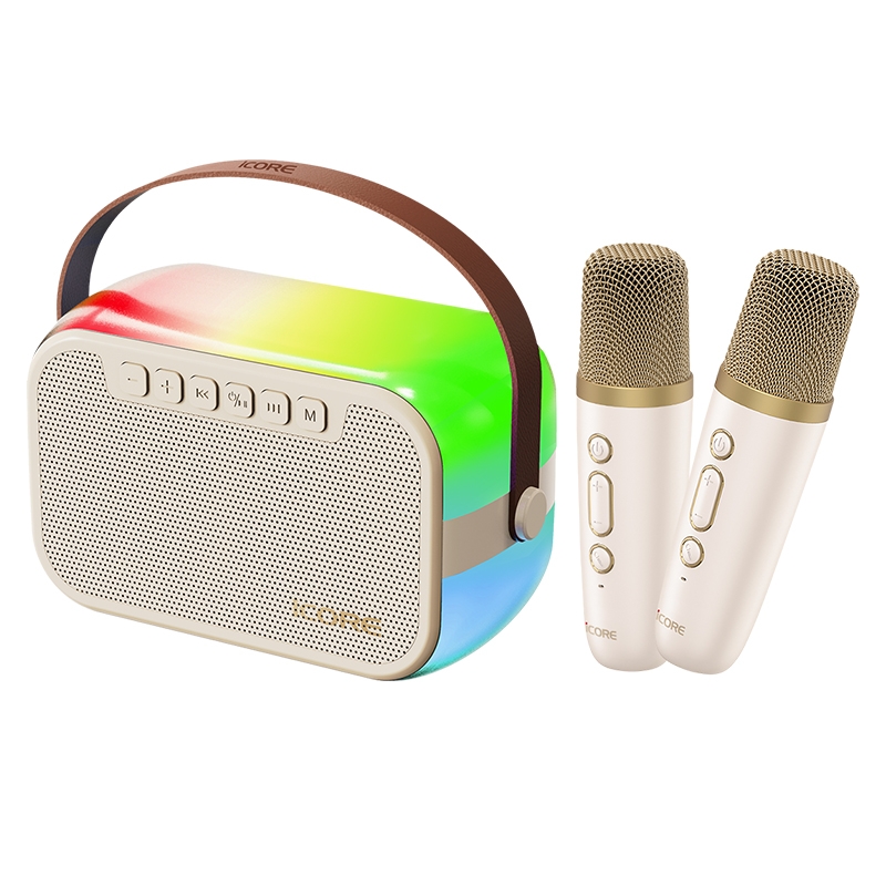 Loa Bluetooth Karaoke mini iCore ISM69, kèm 02 micro — ảnh 4