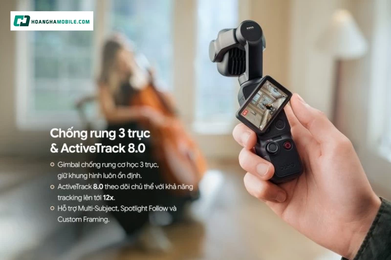 Chống rung gimbal là lý do dòng Osmo Pocket được nhiều người dùng vlog yêu thích.
