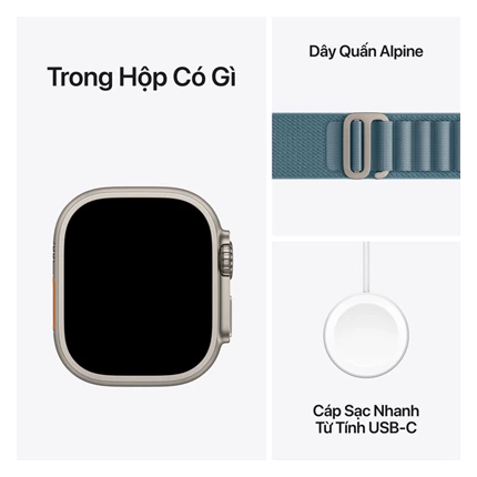Apple Watch Ultra 3 GPS Cellular, 49mm Viền Titan Dây Alpine — ảnh 8