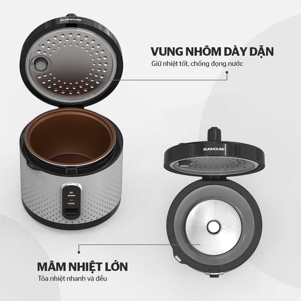 Nồi cơm điện Sunhouse 1.8 lít SHD8624 — ảnh 4