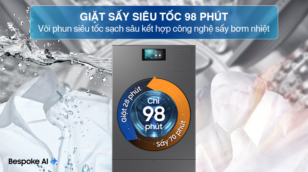Inverter Giặt 25 Kg Sấy 15 Kg WD25DB8995BZSV — ảnh 7