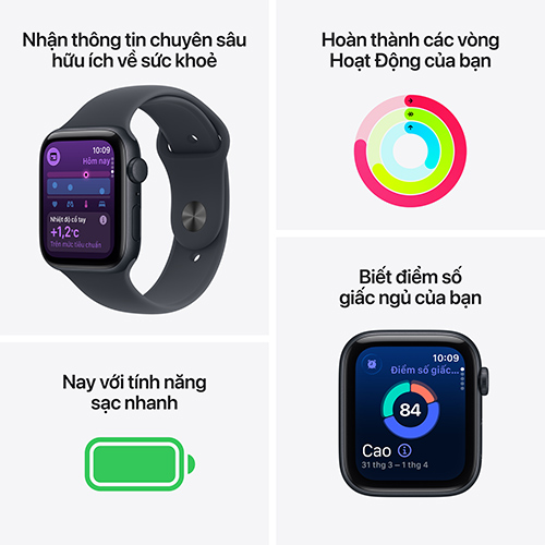 Apple Watch SE 3 Viền Nhôm GPS 44mm Dây cao su M/L — ảnh 2