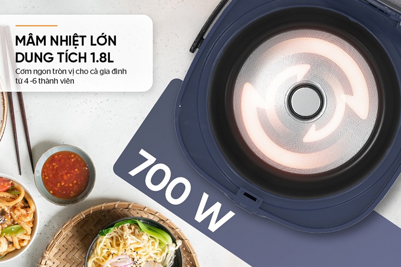 Nồi cơm điện Sunhouse SHD8611N chín đều siêu tốc