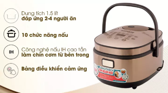 Nồi cơm điện cao tần Sunhouse Mama SHD8955 xả hơi thông minh