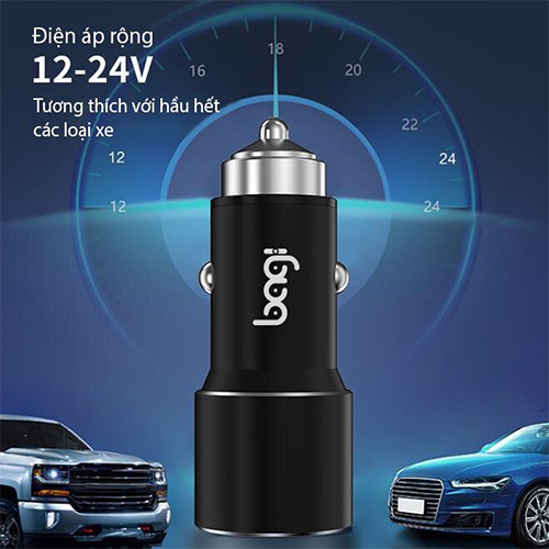 Củ sạc ô tô 2 cổng Bagi CC-PD20 — ảnh 3