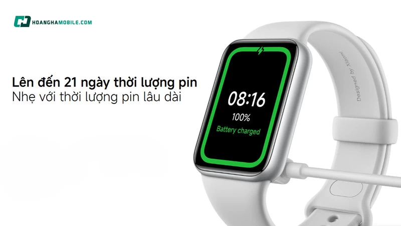 Thời gian sạc pin đồng hồ tối ưu điện năng.