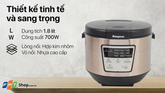 Nồi cơm điện tử Kangaroo 1.8 lít KG18DR7 - hình 1