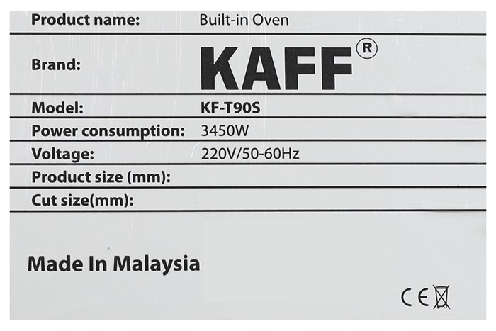 Lò nướng âm tủ KAFF 3450W KF-T90S 67 lít — ảnh 10
