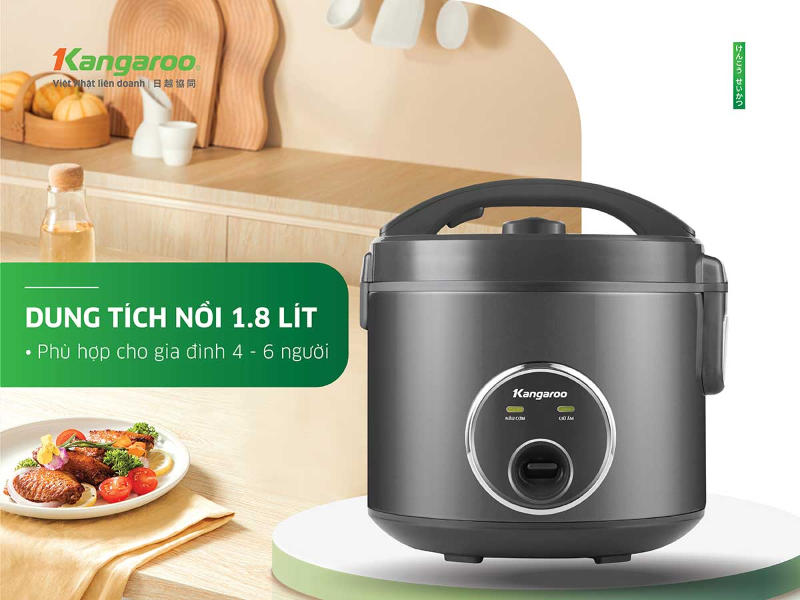 Nồi cơm điện Kangaroo 1.8 lít KGRC18M3 (hình 3)