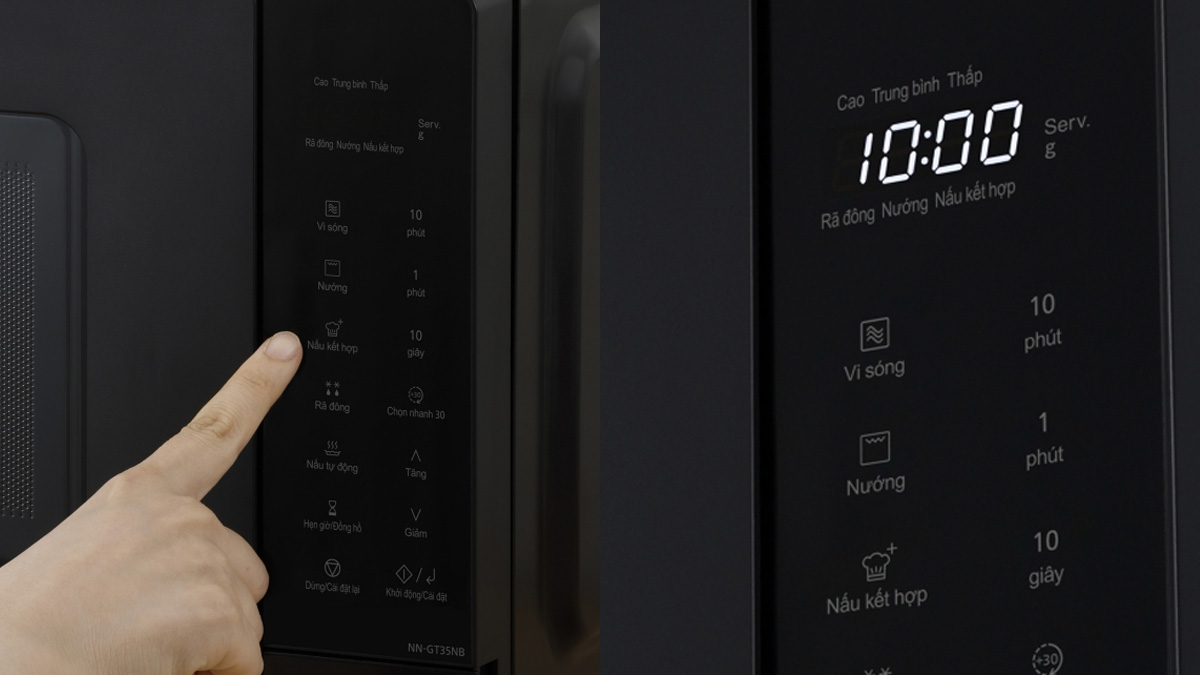 Panasonic NN-GT35NBYUE bảng điều khiển cảm ứng