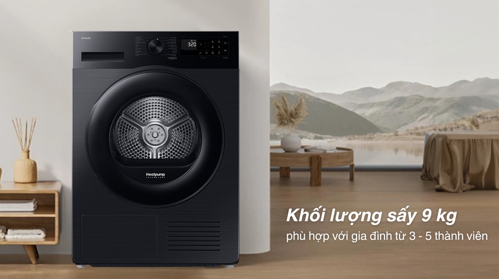 Máy sấy bơm nhiệt Samsung 9 kg DV90CGC2A0ABSV - Khối lượng sấy - Chương trình hoạt động