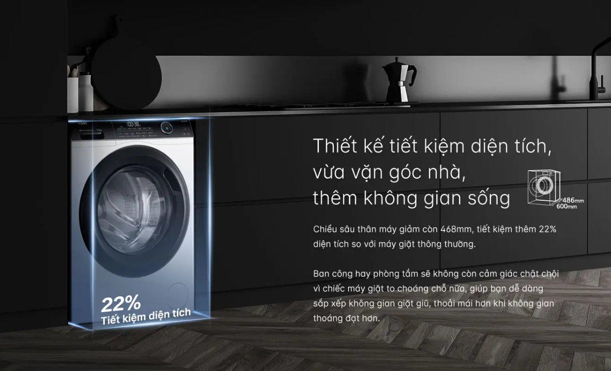 Máy giặt Aqua cửa ngang 8.5kg 2023 (AQD-A852J.BK) — ảnh 8
