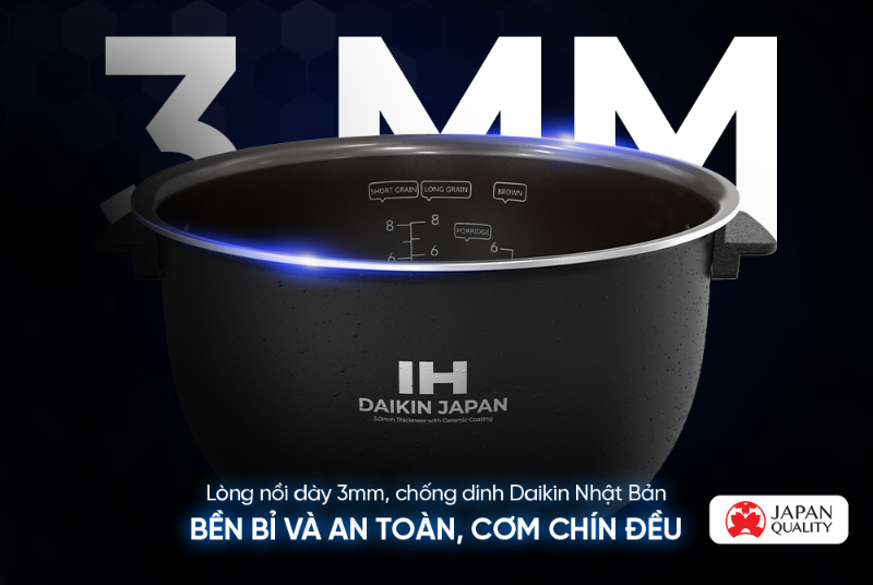 Nồi cơm điện cao tần Sunhouse Mama 1.5 lít SHD8858 siêu bền sạch