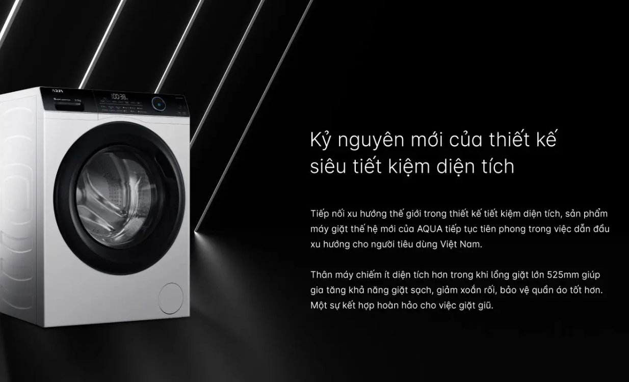 Máy giặt Aqua cửa ngang 8.5kg 2023 (AQD-A852J.BK) — ảnh 7