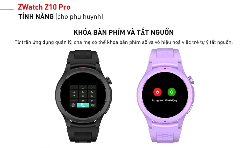 Phụ huynh có thể dễ dàng quản lý và kiểm soát ZWatch Z10 Pro từ xa thông qua ứng dụng quản lý chuyên dụng