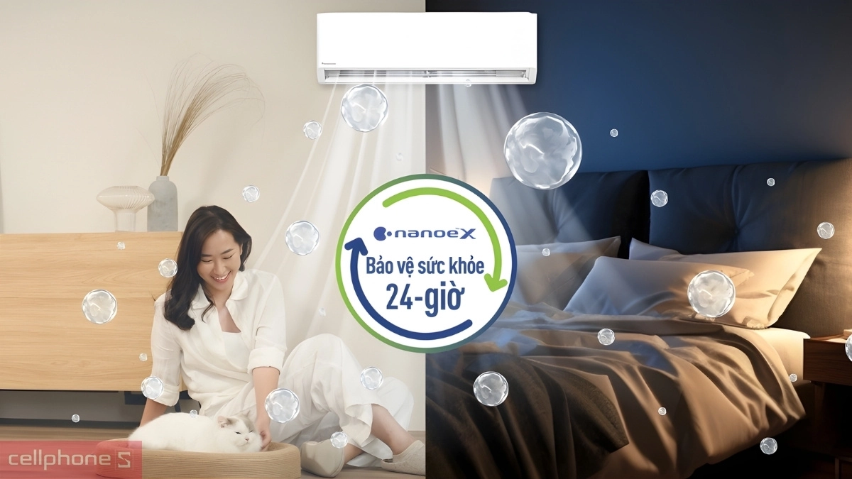 Công nghệ nanoe-X máy lạnh Panasonic Inverter 1 HP CU/CS-U9BKH-8