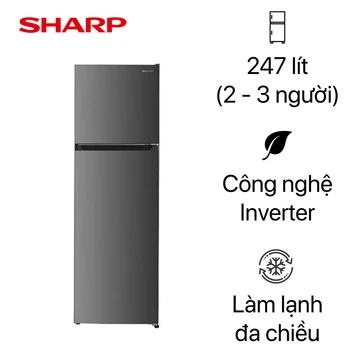 Tủ lạnh Sharp 247L 2025 (SJ-X270V-SL)
