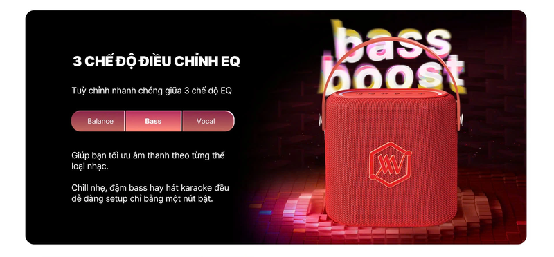 Loa Karaoke Bluetooth ALPHA WORKS SONIK 60 chuyển đổi linh hoạt giữa 3 chế độ EQ