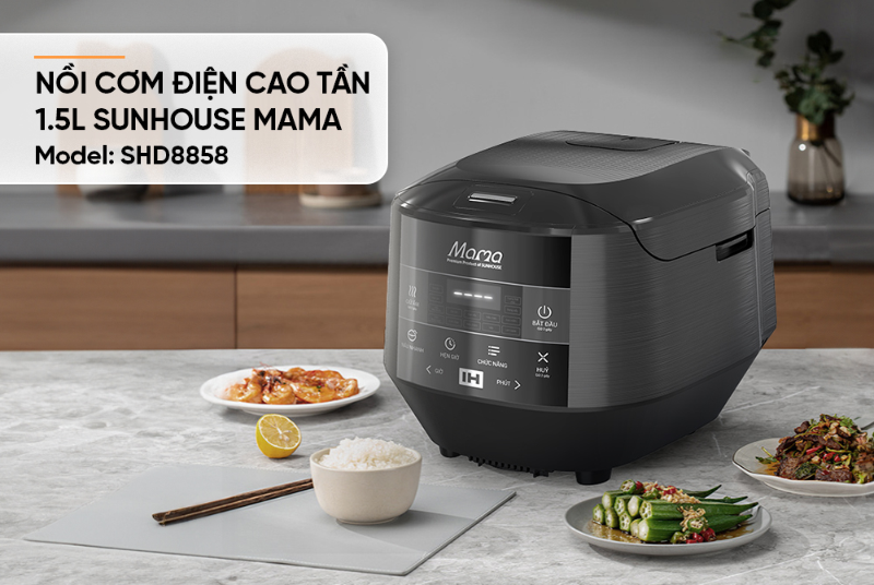 Nồi cơm điện cao tần Sunhouse Mama 1.5 lít SHD8858 đẳng cấp