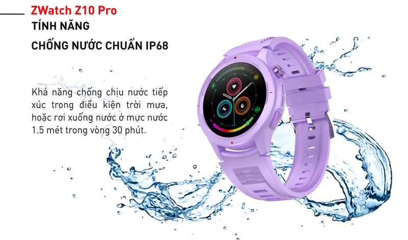 ZWatch Z10 Pro nổi bật với khả năng chống nước đạt chuẩn IP68