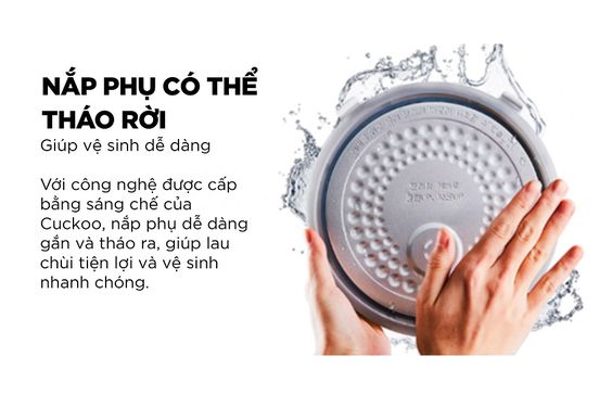 Nồi cơm điện Cuckoo 1.8 lít CR-1065 với nhiều chi tiết tiện lợi