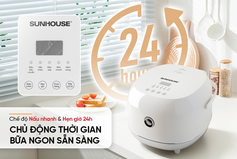 Nồi cơm điện tử Sunhouse 1 lít SHD8803 - hình 6