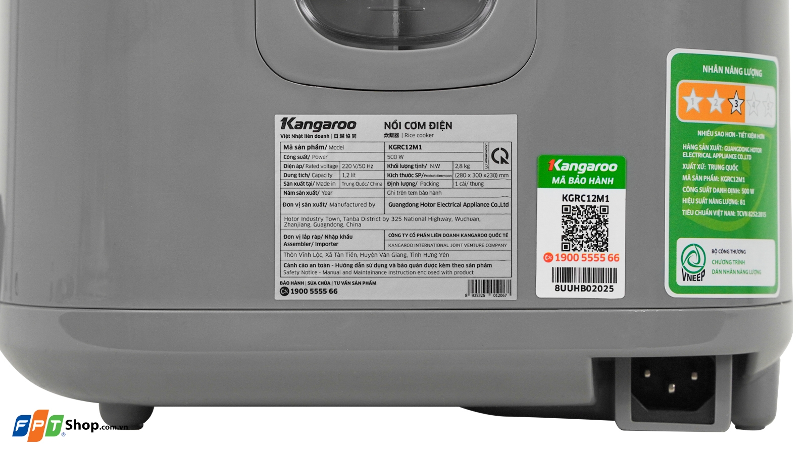 Nồi cơm điện Kangaroo 1.2 lít KGRC12M1 — ảnh 8