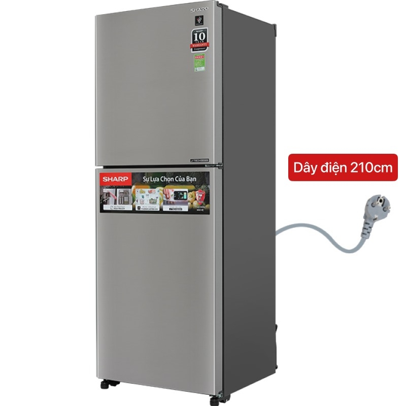 Tủ lạnh ngăn đá trên Sharp J-Tech Inverter 330 lít SJ-XP352AE-SL — ảnh 4