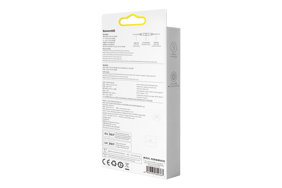dây nhét tai Type C Baseus Encok C18 — ảnh 5