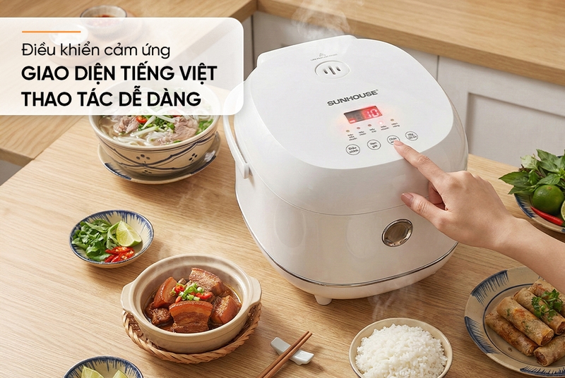 Nồi cơm điện tử Sunhouse 1 lít SHD8803 - hình 3