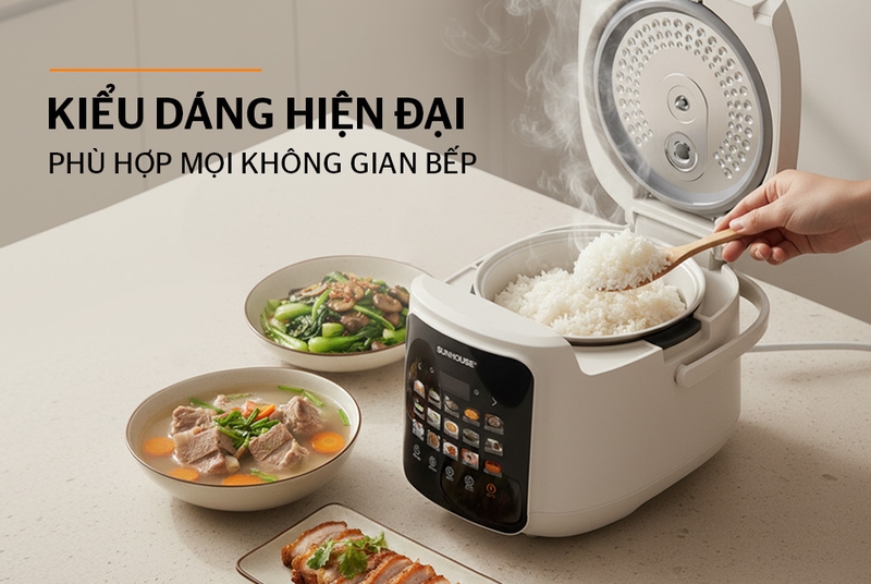 Nồi cơm điện tử Sunhouse 1.8 lít SHD8925 - hình 5