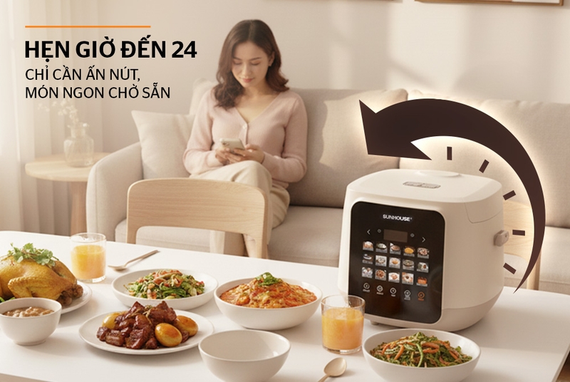 Nồi cơm điện tử Sunhouse 1.8 lít SHD8925 - hình 7