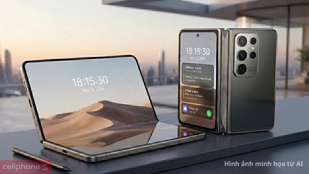 Samsung Galaxy Z Fold8 Wide 512GB hỗ trợ bút S Pen và âm thanh Dolby Atmos