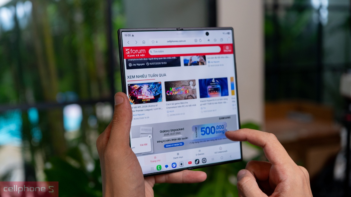 Samsung Galaxy Z Fold8 512GB sở hữu màn hình Wide Fold tỷ lệ gần 4:3