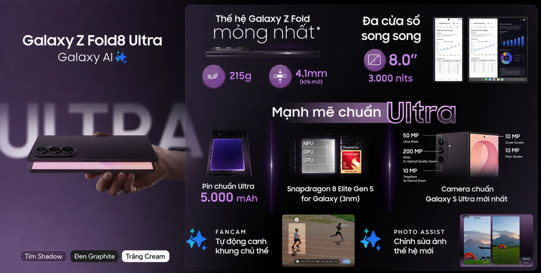 Samsung Galaxy Z Fold8 Ultra 5G 12GB 512GB — ảnh 2